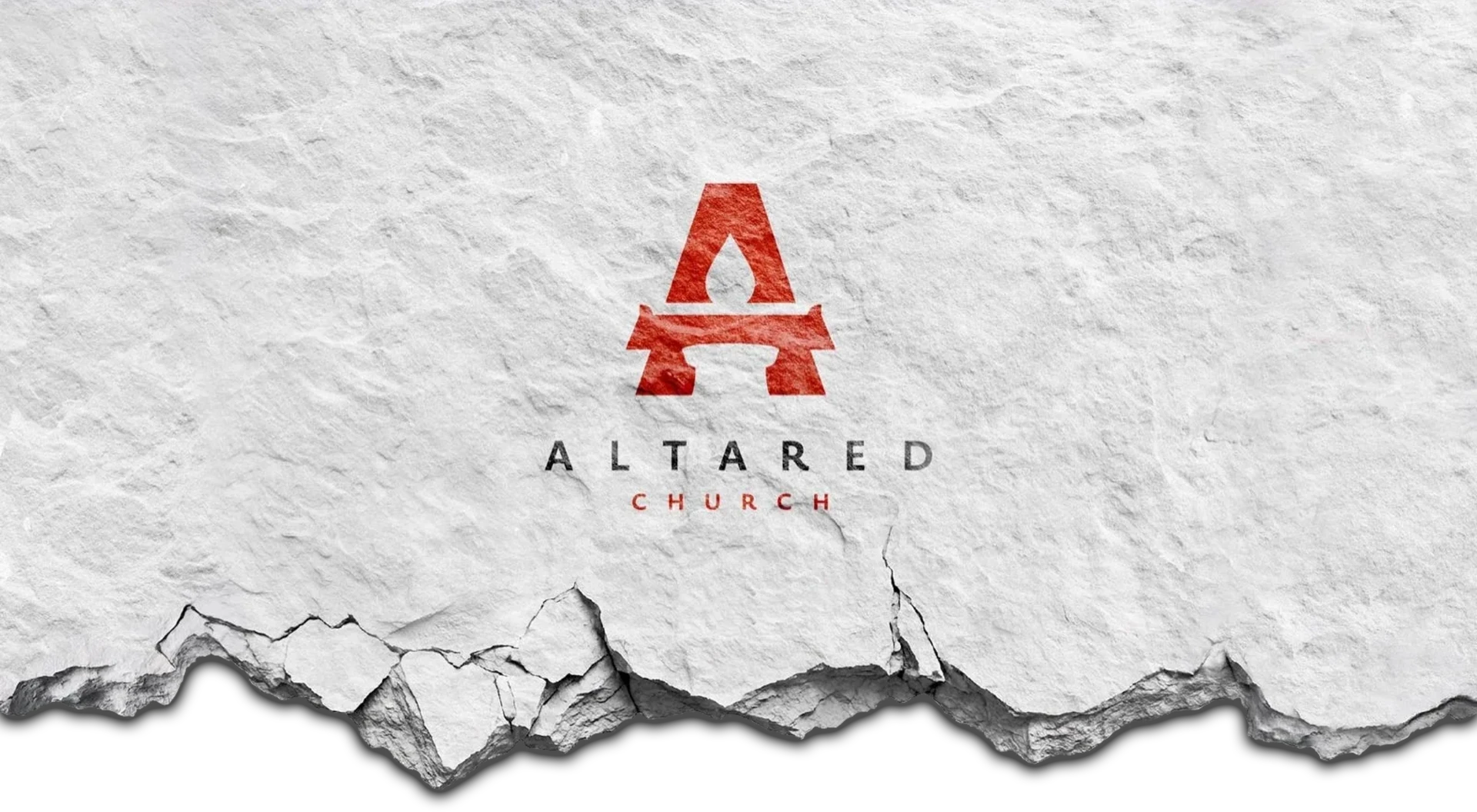 ALTARED Church carved stone logo